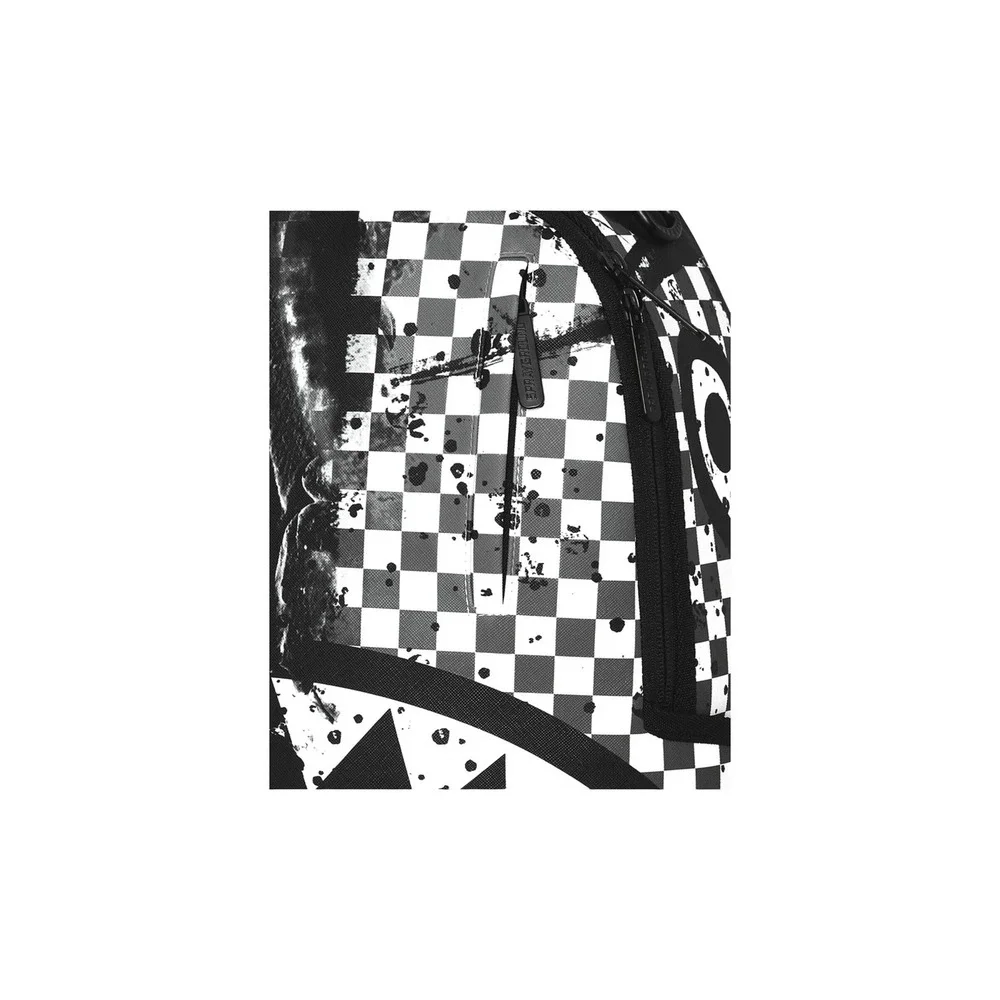 Sprayground Limited Edition Shark Checkered Backpack Black White 910B8677NSZ